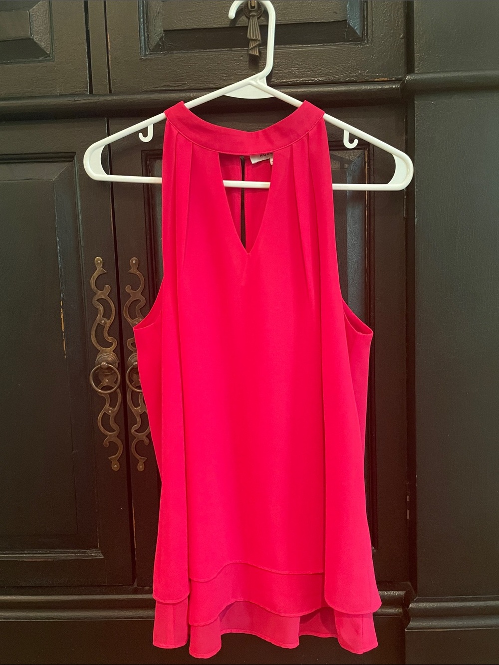 Rose & Olive Fuchsia Halter Camisole Top Medium - Picture 2 of 5